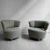 Gilbert Rohde For Herman Miller Upholstered Slipper Chairs