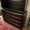 Heywood Wakefield Ebonized Maple Tambour Credenza Hutch