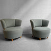 Gilbert Rohde For Herman Miller Upholstered Slipper Chairs