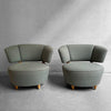 Gilbert Rohde For Herman Miller Upholstered Slipper Chairs