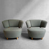Gilbert Rohde For Herman Miller Upholstered Slipper Chairs