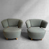 Gilbert Rohde For Herman Miller Upholstered Slipper Chairs
