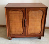 Mahogany and Rattan Dresser