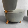 Gilbert Rohde For Herman Miller Upholstered Slipper Chairs
