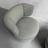 Gilbert Rohde For Herman Miller Upholstered Slipper Chairs