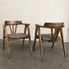 Mid-Century Oak Compass Chairs