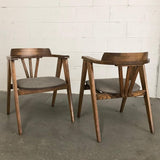 Mid-Century Oak Compass Chairs