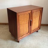 Mahogany and Rattan Dresser