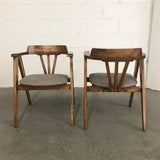 Mid-Century Oak Compass Chairs