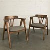 Mid-Century Oak Compass Chairs
