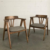 Mid-Century Oak Compass Chairs