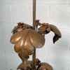 Arts & Crafts Brass Rose Stem Table Lamp