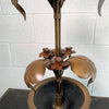 Arts & Crafts Brass Rose Stem Table Lamp