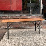 Industrial Maple Angle Iron Bench
