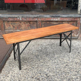 Industrial Maple Angle Iron Bench
