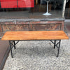 Industrial Maple Angle Iron Bench