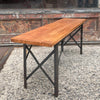 Industrial Maple Angle Iron Bench