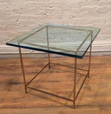 Brass And Glass End Tables