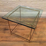 Brass And Glass End Tables