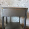 Brushed Steel Side Table