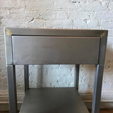 Brushed Steel Side Table