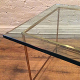 Brass And Glass End Tables