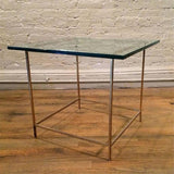 Brass And Glass End Tables