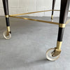 Paul McCobb For Calvin Ebonized Mahogany Extension Bar Serving Cart