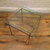 Brass And Glass End Tables