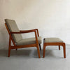 Ole Wanscher Model 109 Walnut Lounge Chair And Ottoman