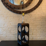 Mid Century Modern Geometric Cut-Out Cube Table Lamp