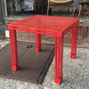 Red Steel Mesh Table