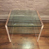 Lucite and Glass Side Table