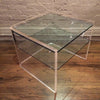 Lucite and Glass Side Table