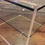 Lucite and Glass Side Table