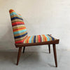 Mid Century Modern Striped Slipper Chair By Kroehler
