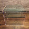 Lucite and Glass Side Table
