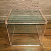 Lucite and Glass Side Table