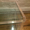 Lucite and Glass Side Table