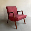 Scandinavian Modern Sculptural Walnut Scoop Armchair
