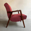 Scandinavian Modern Sculptural Walnut Scoop Armchair