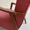 Scandinavian Modern Sculptural Walnut Scoop Armchair