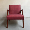 Scandinavian Modern Sculptural Walnut Scoop Armchair