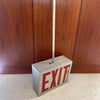 Midcentury Double Sided Exit Sign Pendant Light