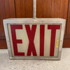 Midcentury Double Sided Exit Sign Pendant Light