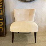 Hollywood Regency Velvet Slipper Chair By Kroehler