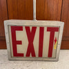 Midcentury Double Sided Exit Sign Pendant Light