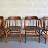 Craftsman Oak Fire House Dining Armchairs