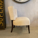 Hollywood Regency Velvet Slipper Chair By Kroehler