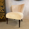 Hollywood Regency Velvet Slipper Chair By Kroehler